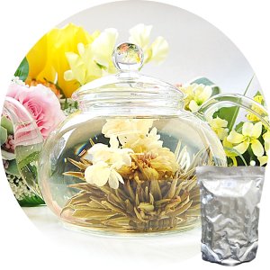 画像1: 花 咲く工芸茶 業務用50個入(個別包装１個×50P) 菊・茉莉花 東方美人