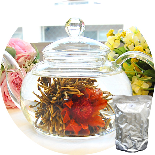 業務用 工芸茶/花開吉祥（百合花と千日紅） 50個入(1個入×5P)
